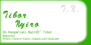 tibor nyiro business card